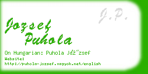 jozsef puhola business card